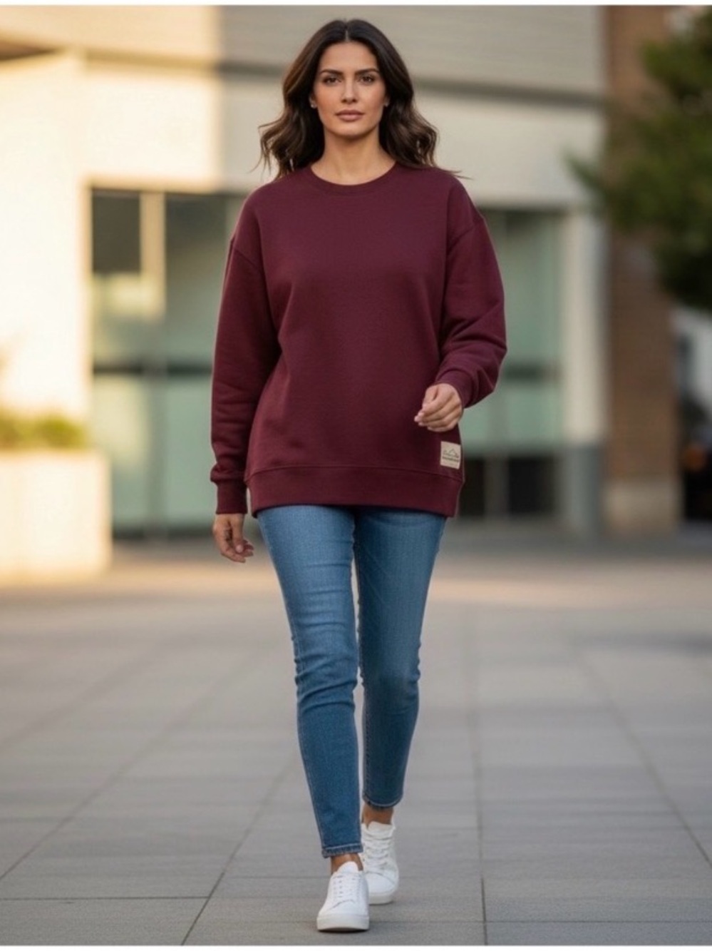 WeWoreWhat New Burgundy Wellness Club Crewneck Sweatshirt XL
